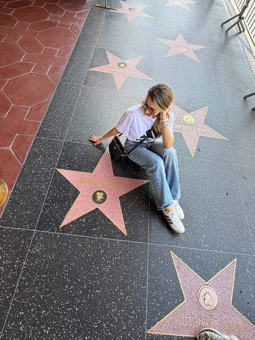 Depois: Calçada da Fama em Hollywood com o preset California aplicado